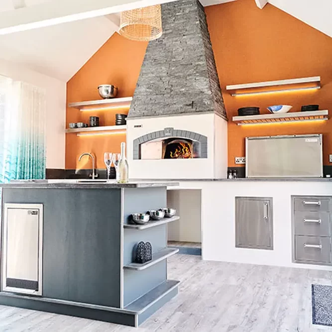 80cm Domestic Wood Fired Oven Wide Mouth Brick